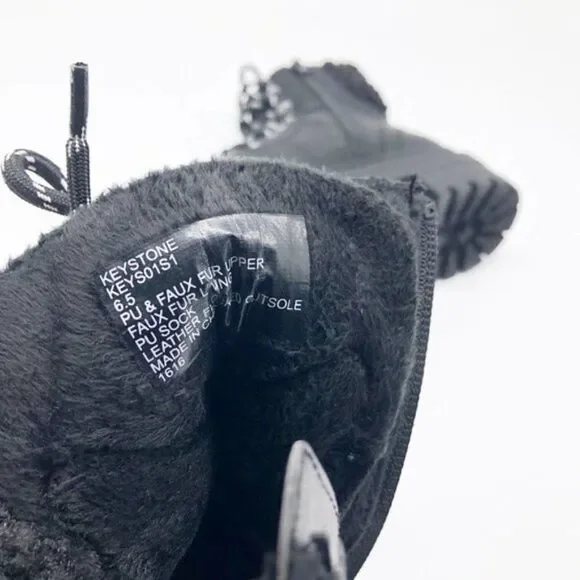STEVE MADDEN Keystone Faux Fur Trim Lace-Up Boot  - Picture 7 of 8